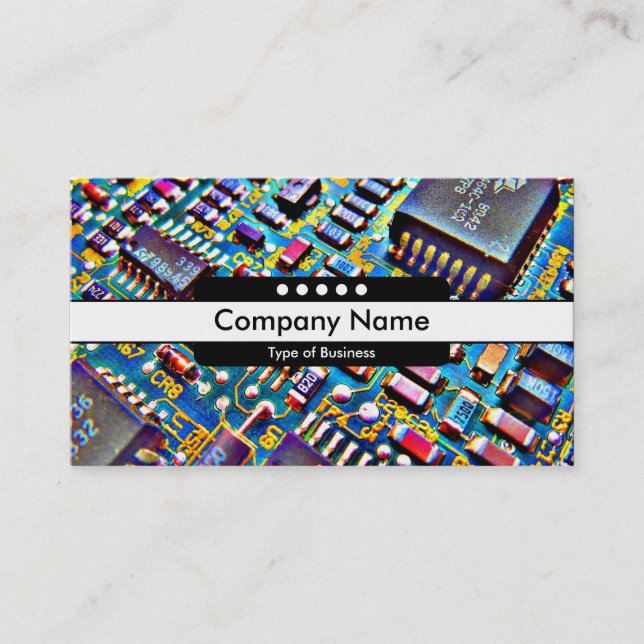 Centre Band 5 Spots - Beautiful Circuitry Business Card (Front)