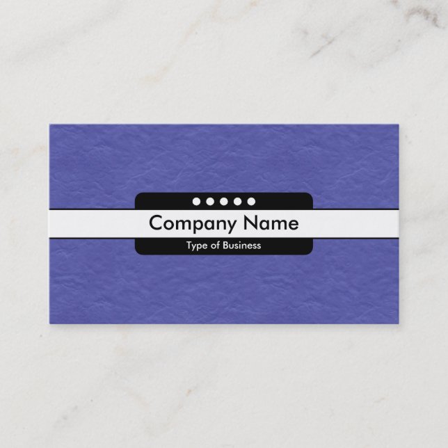 Centre Band 5 Spots - Blue Paper Texture Business Card (Front)