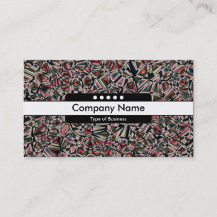 Centre Band 5 Spots - Faceted Business Card