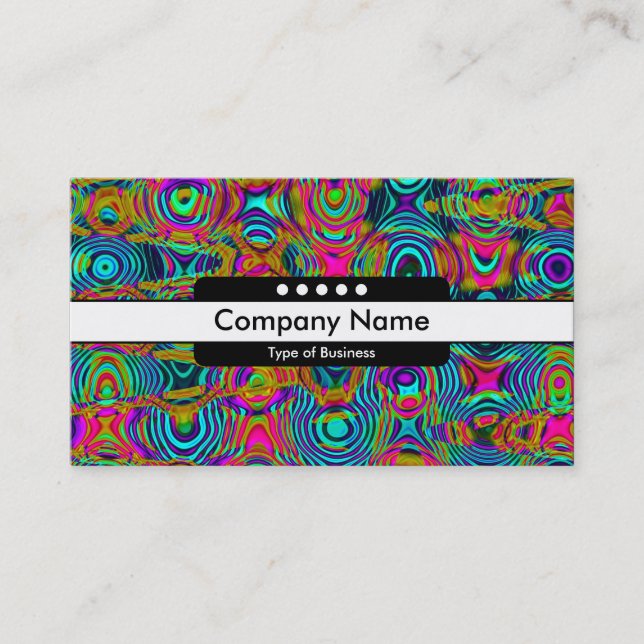 Centre Band 5 Spots - Fractal Abstract 191111a Business Card (Front)