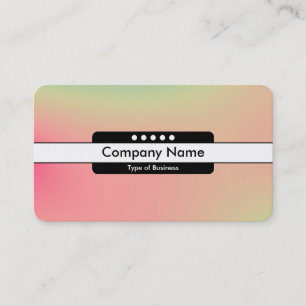 Centre Band 5 Spots - Gradient Y,M,B,R, Dark Busin Business Card