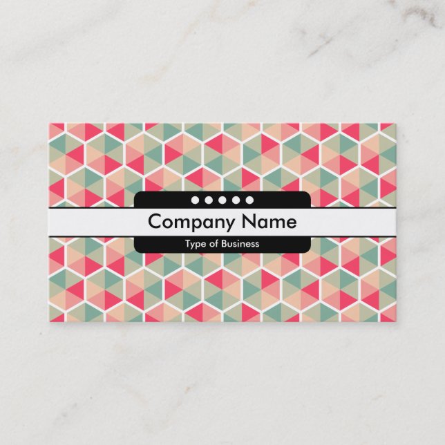 Centre Band 5 Spots - Hexagon Pattern 04 Business Card (Front)