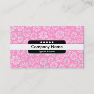 Centre Band 5 Spots - Pink Floral Business Card