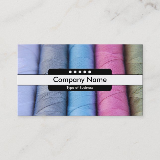 Centre Band 5 Spots - Reels of Cotton Business Card (Front)
