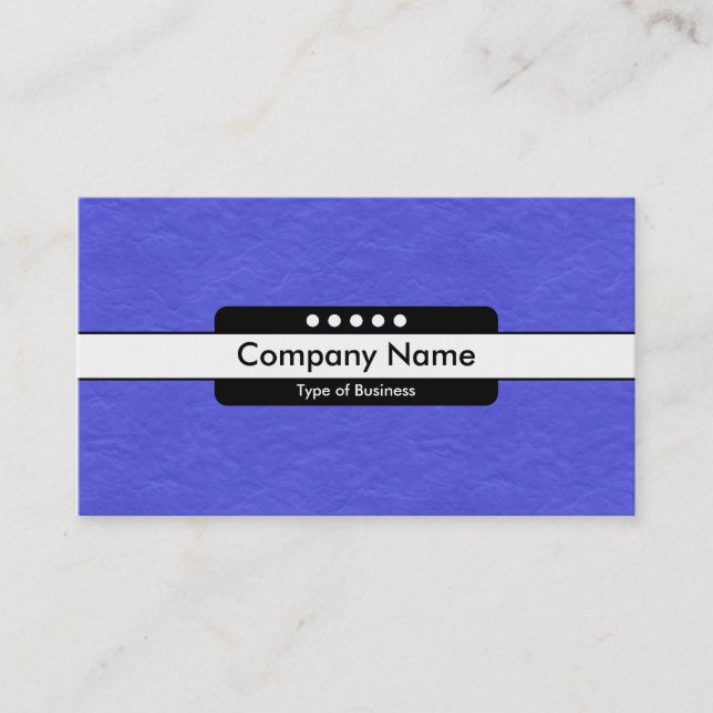 Centre Band 5 Spots - Royal Blue Paper Texture Business Card (Front)