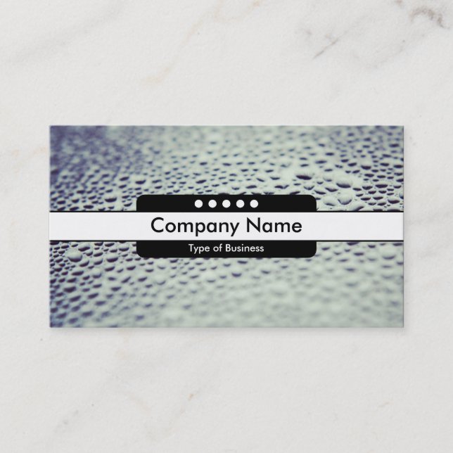 Centre Band 5 Spots - Water Droplets on Glass 01 Business Card (Front)