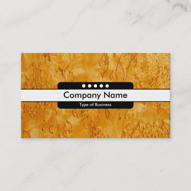 Centre Band 5 Spots - Wood 03 Business Card (Front)