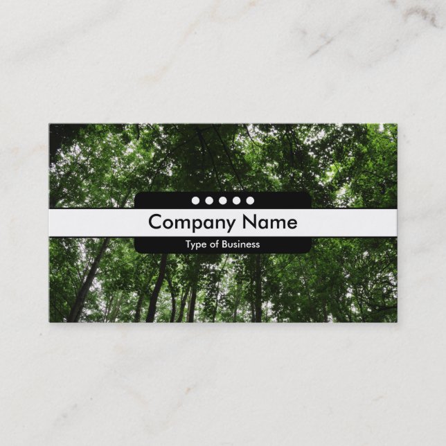 Centre Band 5 Spots - Woodland Canopy Business Card (Front)