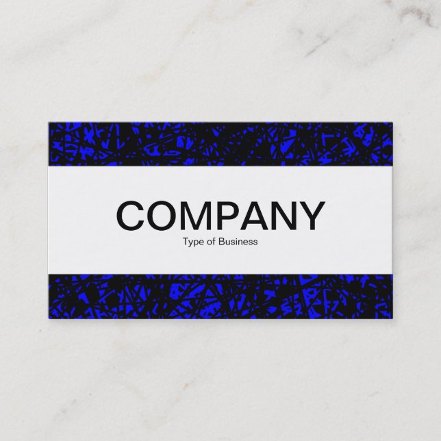Centre Band  - Abstract Lines - Blue Business Card (Front)
