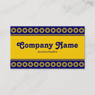 Centre Band (Amber Sun Border) V2 - Deep Blue Business Card