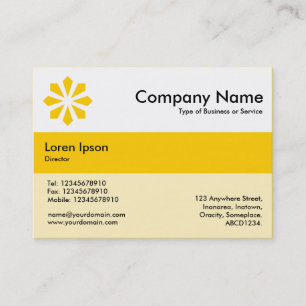 Centre Band Colours - Amber - Art Deco Business Card