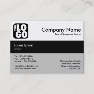 Centre Band Colours - Black - Your Logo Business Card