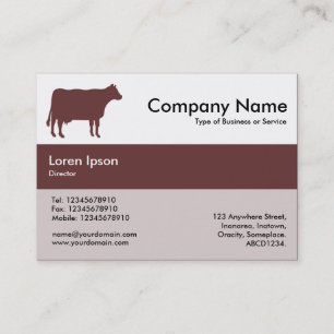 Centre Band Colours - Brown - Cow Business Card
