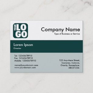 Centre Band Colours - Dark Green - Your Logo Business Card