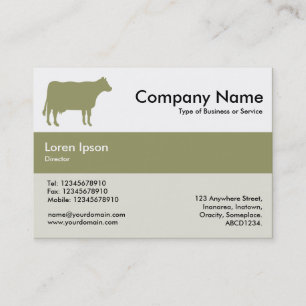 Centre Band Colours - Khaki - Cow Business Card