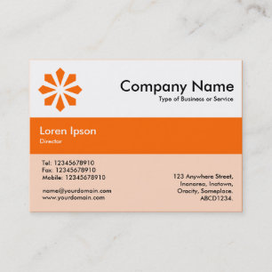 Centre Band Colours - Orange - Art Deco Business Card