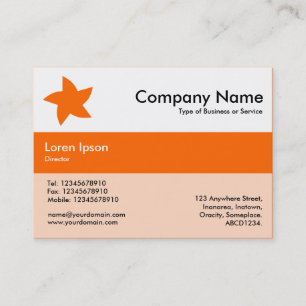 Centre Band Colours - Orange - Rotating Star Business Card
