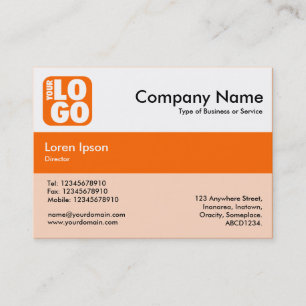Centre Band Colours - Orange - Your Logo Business Card