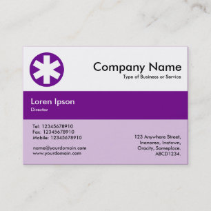 Centre Band Colours - Purple - Asterisk Business Card