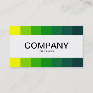 Centre Band - Colours, Yellow to Dark Green Business Card