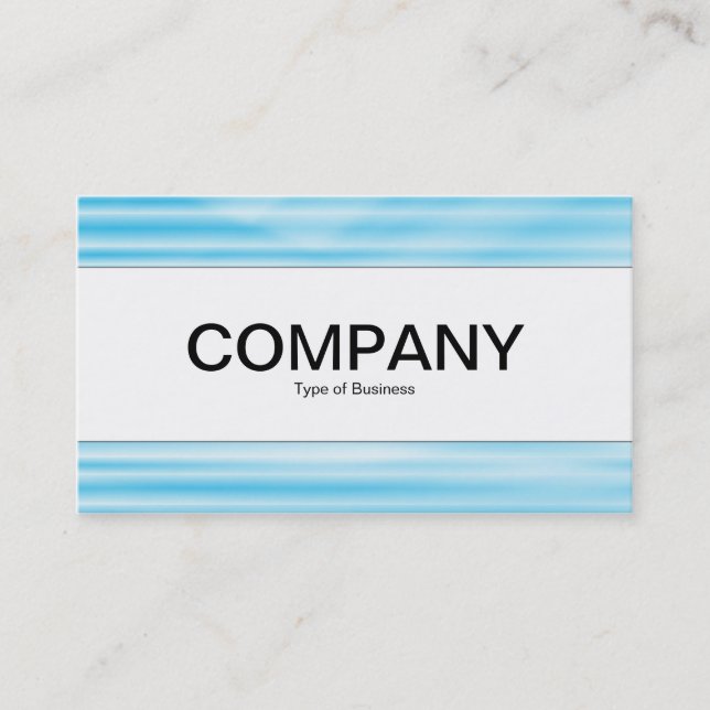 Centre Band  - Corrugated Blue Business Card (Front)