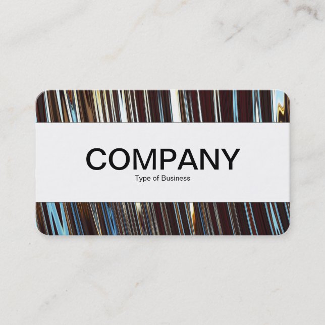 Centre Band (edged) - Abstract Metallic Business Card (Front)
