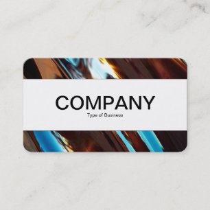 Centre Band (edged) - Abstract Metallic Business Card