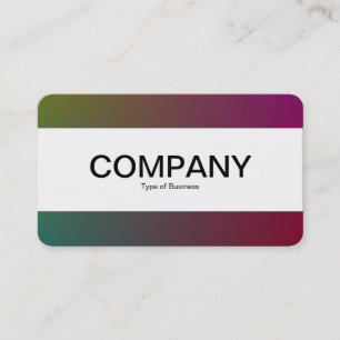 Centre Band (edged) - Gradient Y,M,B,R, Dark Business Card