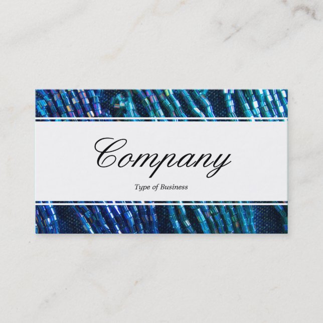 Centre Band (edged) - Script - Bead Braids Business Card (Front)