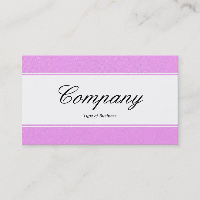 Centre Band (edged) - Script - Lilac Painted Canva Business Card (Front)