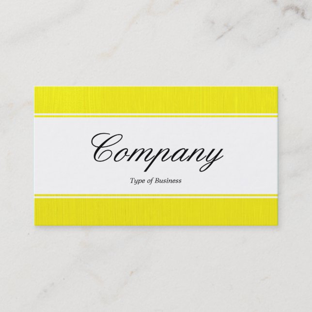Centre Band (edged) - Script - Painted Yellow Business Card (Front)