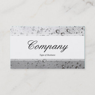 Centre Band (edged) - Script - Rain Window Business Card