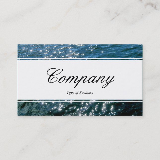 Centre Band (edged) - Script - Sparkling Water Business Card (Front)