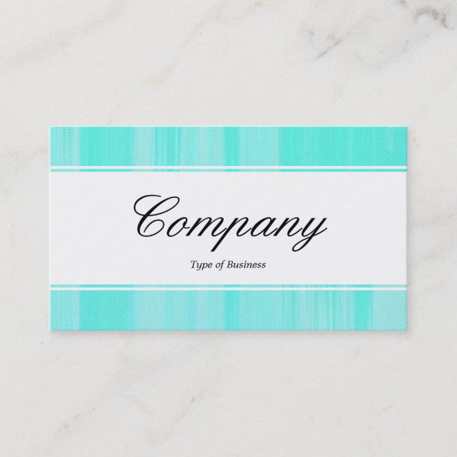 Centre Band (edged) - Script - Turquoise Painted C Business Card (Front)