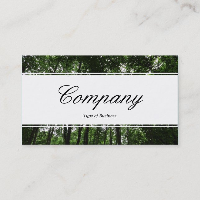 Centre Band (edged) - Script - Woodland Canopy 02 Business Card (Front)