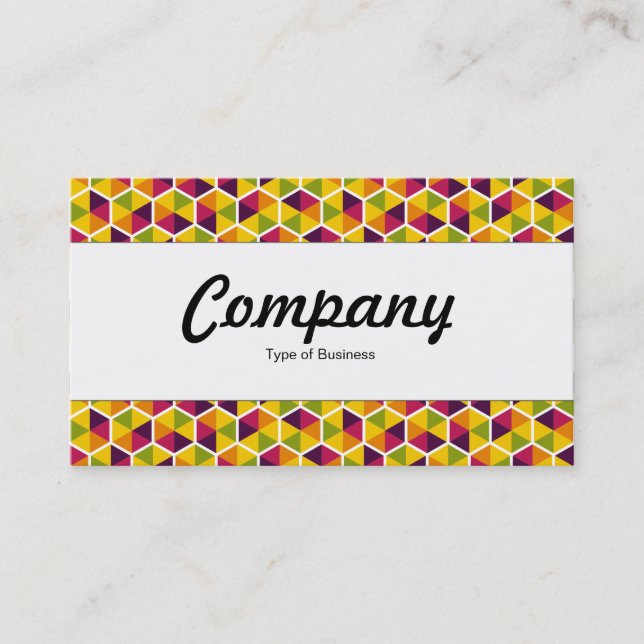 Centre Band  - Hexagon Pattern 01 Business Card (Front)