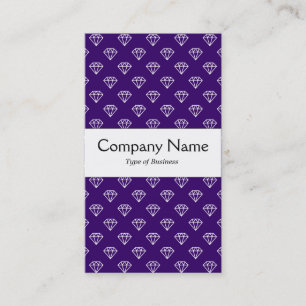 Centre Band - Jewels - White on Deep Purple Business Card