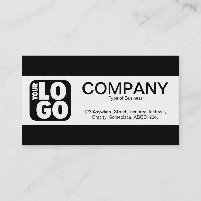 Centre Band (Logo) - Black Business Card (Front)