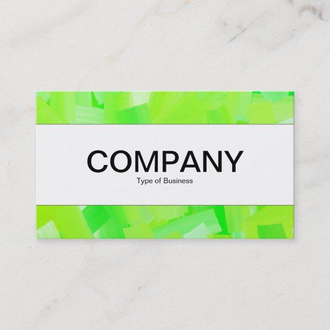 Centre Band  - Painted Green Business Card (Front)