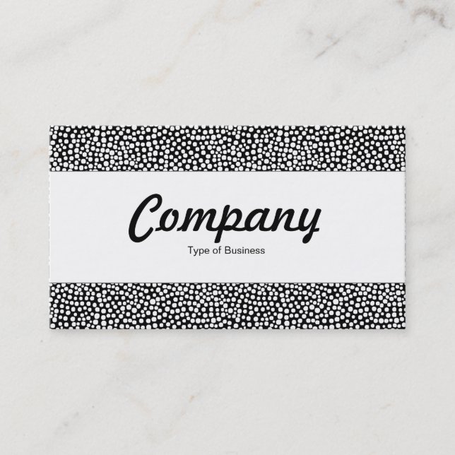 Centre Band  - Random Spots - White on Black Business Card (Front)