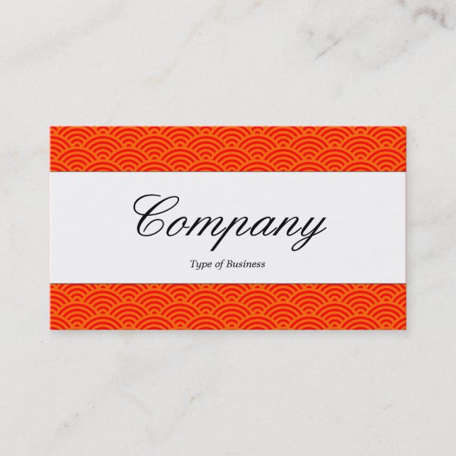 Centre Band - Script - Fish Scale Pattern Business Card (Front)