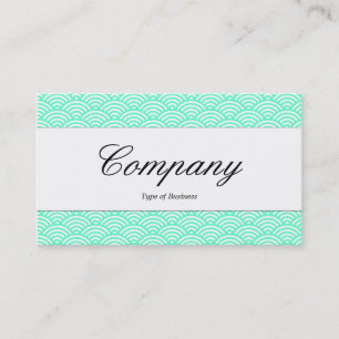 Centre Band - Script - Fish Scale Pattern Business Card