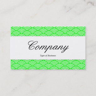 Centre Band - Script - Fish Scale Pattern Business Card