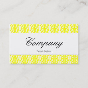 Centre Band - Script - Fish Scale Pattern Business Card