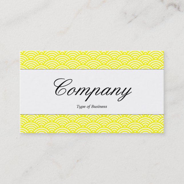 Centre Band - Script - Fish Scale Pattern Business Card (Front)