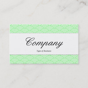 Centre Band - Script - Fish Scale Pattern Business Card