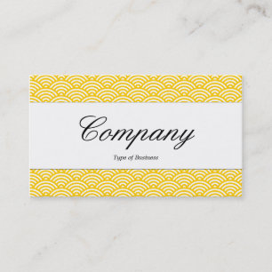 Centre Band - Script - Fish Scale Pattern Business Card