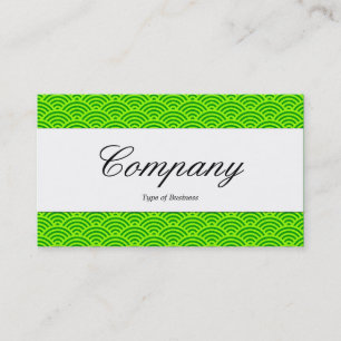 Centre Band - Script - Fish Scale Pattern Business Card