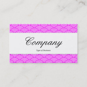 Centre Band - Script - Fish Scale Pattern Business Card