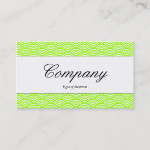 Centre Band - Script - Fish Scale Pattern Business Card
